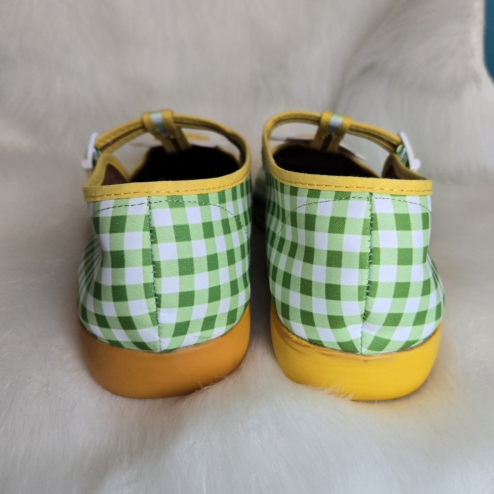 NWT Hot Chocolate Designs Kitschy Bloom Daisy Gingham Mary Jane Vegan Flats - Picture 6 of 11